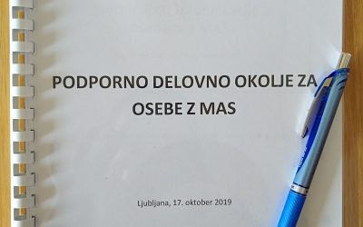 Izobraževanje »Podporno delovno okolje za osebe z MAS«